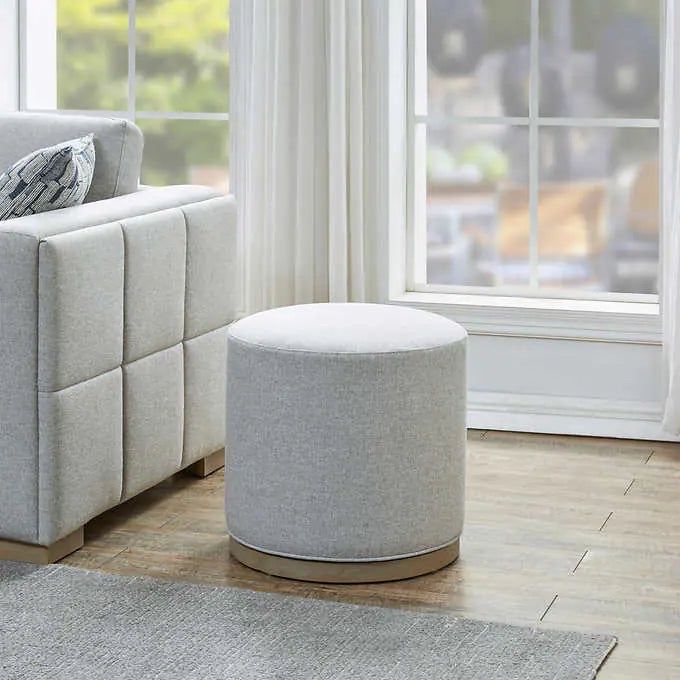 Drayden Fabric Swivel Ottoman - Retail $169 