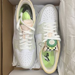 Jordan 1 Retro Low White Ghost Green Black