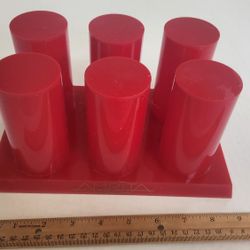 Vintage Amrita Singh Red Acrylic Bracelet  Stand  6 Bangle Tower Please Read Description For Pick Up Location Options 