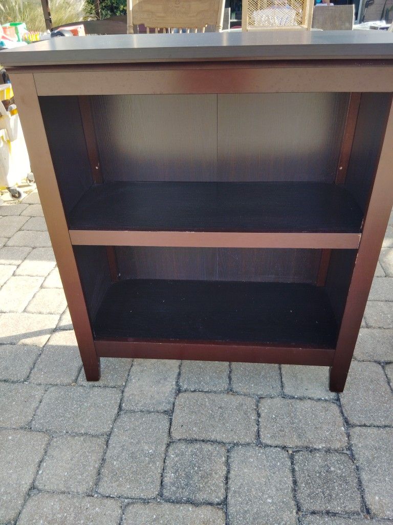 Brown Wood Shelf Bookcase 