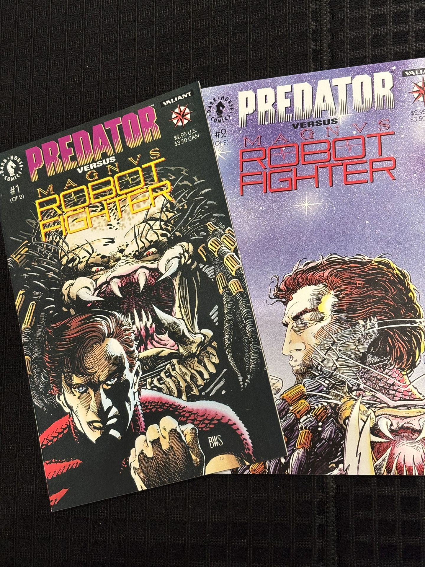Predator vs Magnus Robot Fighter #1 & #2 1992 Dark Horse Valiant Comics