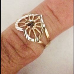10K Solid Gold Ring For Wedding Size 7
