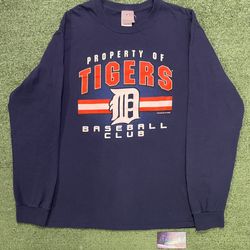 Vintage 1990s Detroit Tigers Property Of Tigers MLB longsleeve tee