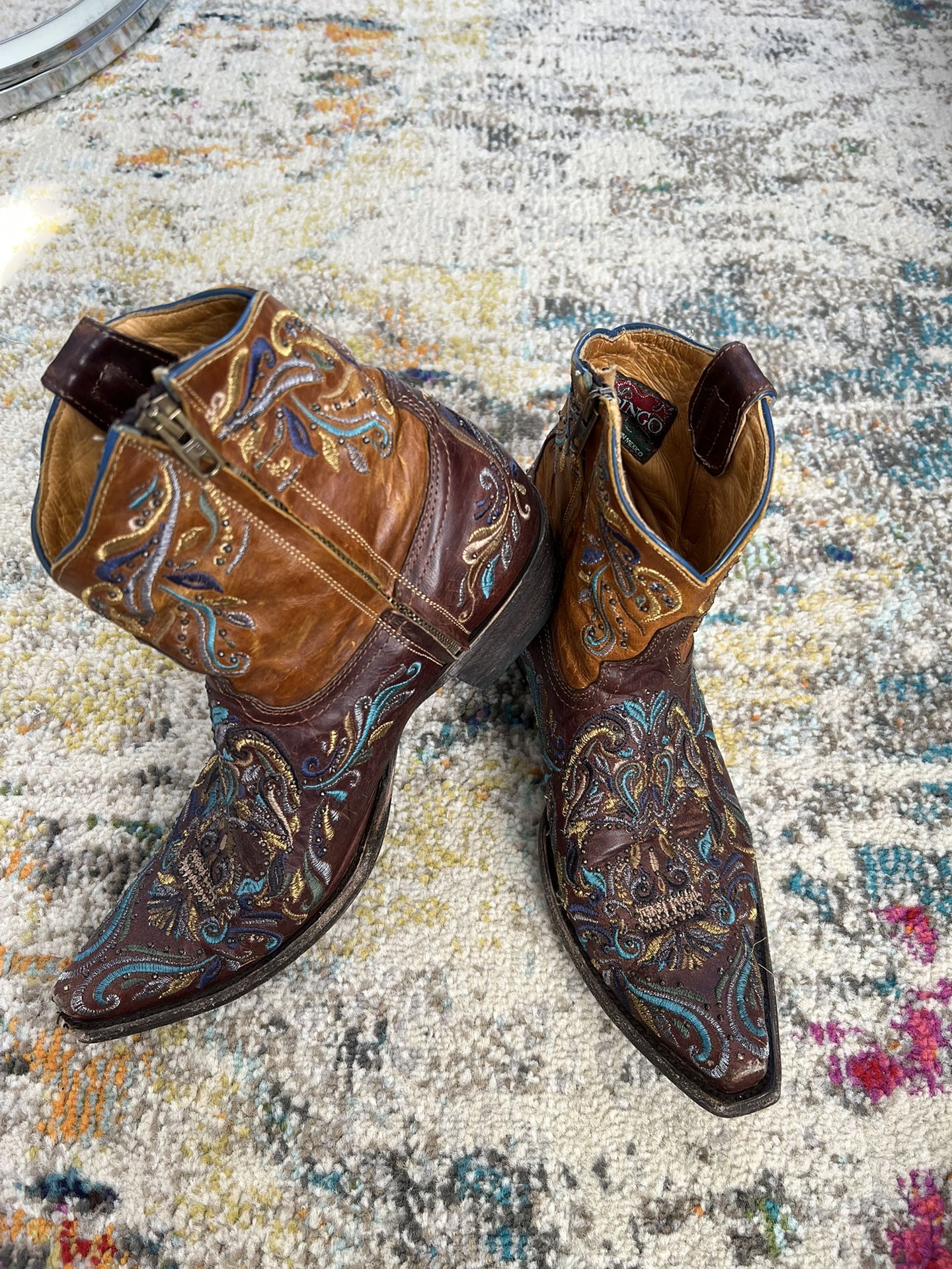 Old Gringo Dulce Calavara Cognac BL3233-9 Womens 10B Cowgirl Cowboy Western Boot