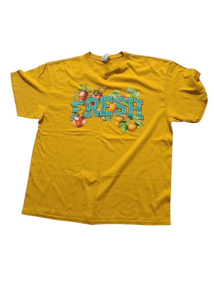 Orange and Apples Fresh Crew Neck Short Sleeve Men's T-shirt Size XL