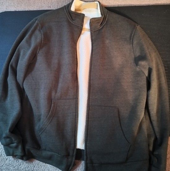 old navy sherpa jacket, Dark Green , Large