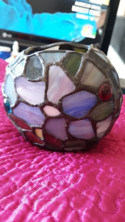Stained Glass Flower Vase