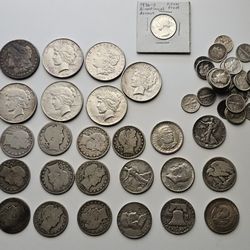 $20  Silver Face 7 Silver Dollars One Key Date