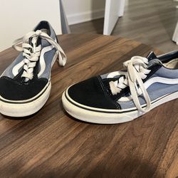 Black And Blue Vans Size 8.5