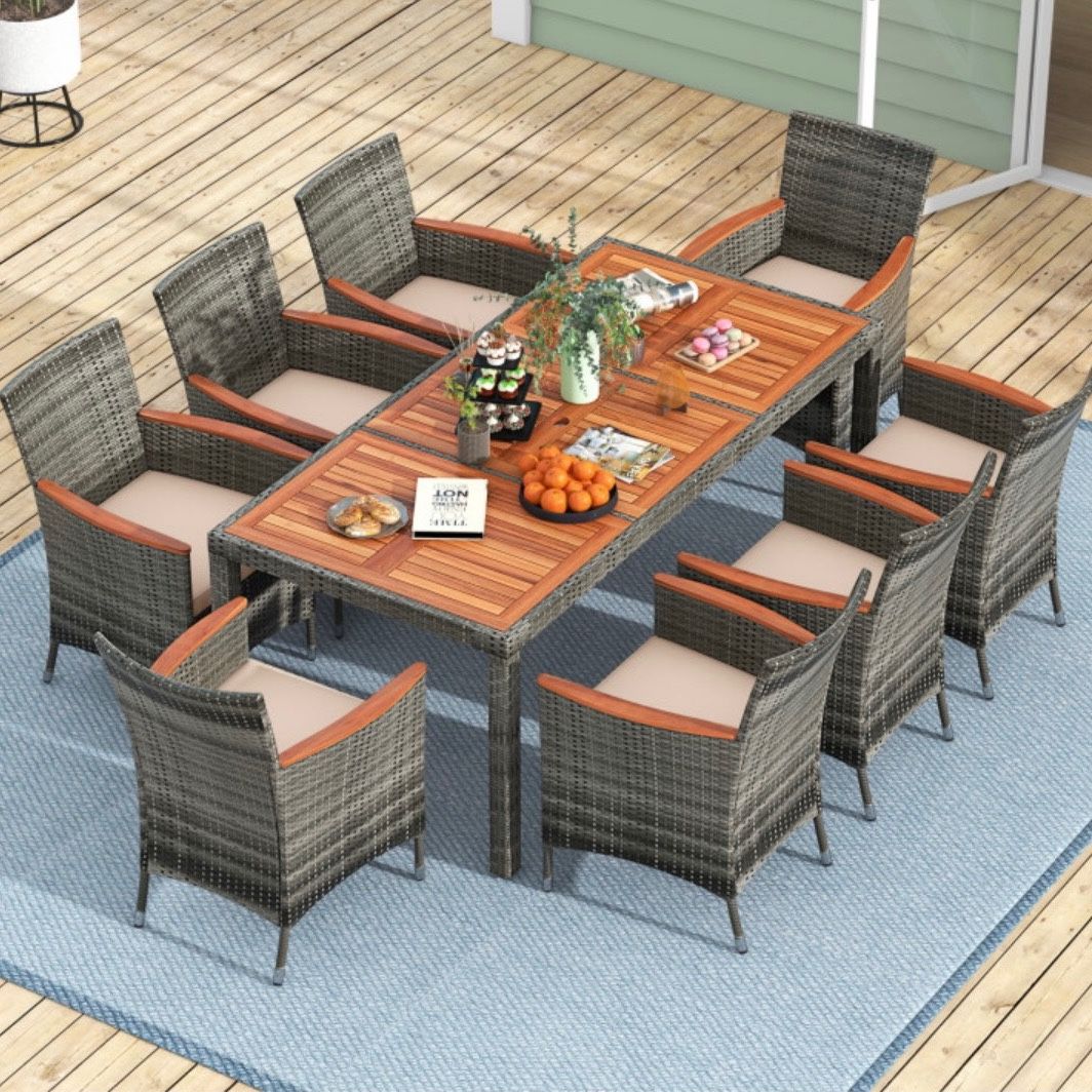 9pc Outdoor Patio Furniture Dining Table Set