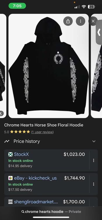 Chrome Hearts Horse Shoe Floral hoodie