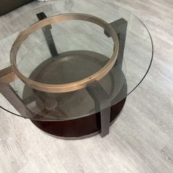 Two Tier Glass Coffee Table 