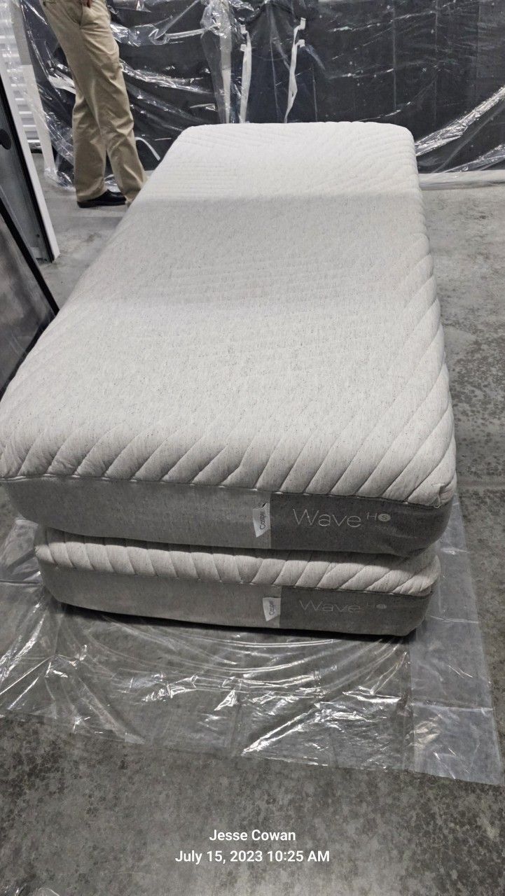 Two Casper Twin Xl Wave Hybrid Mattresses