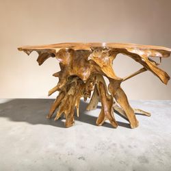 Teakroot Solid Wood Entryway Console Table