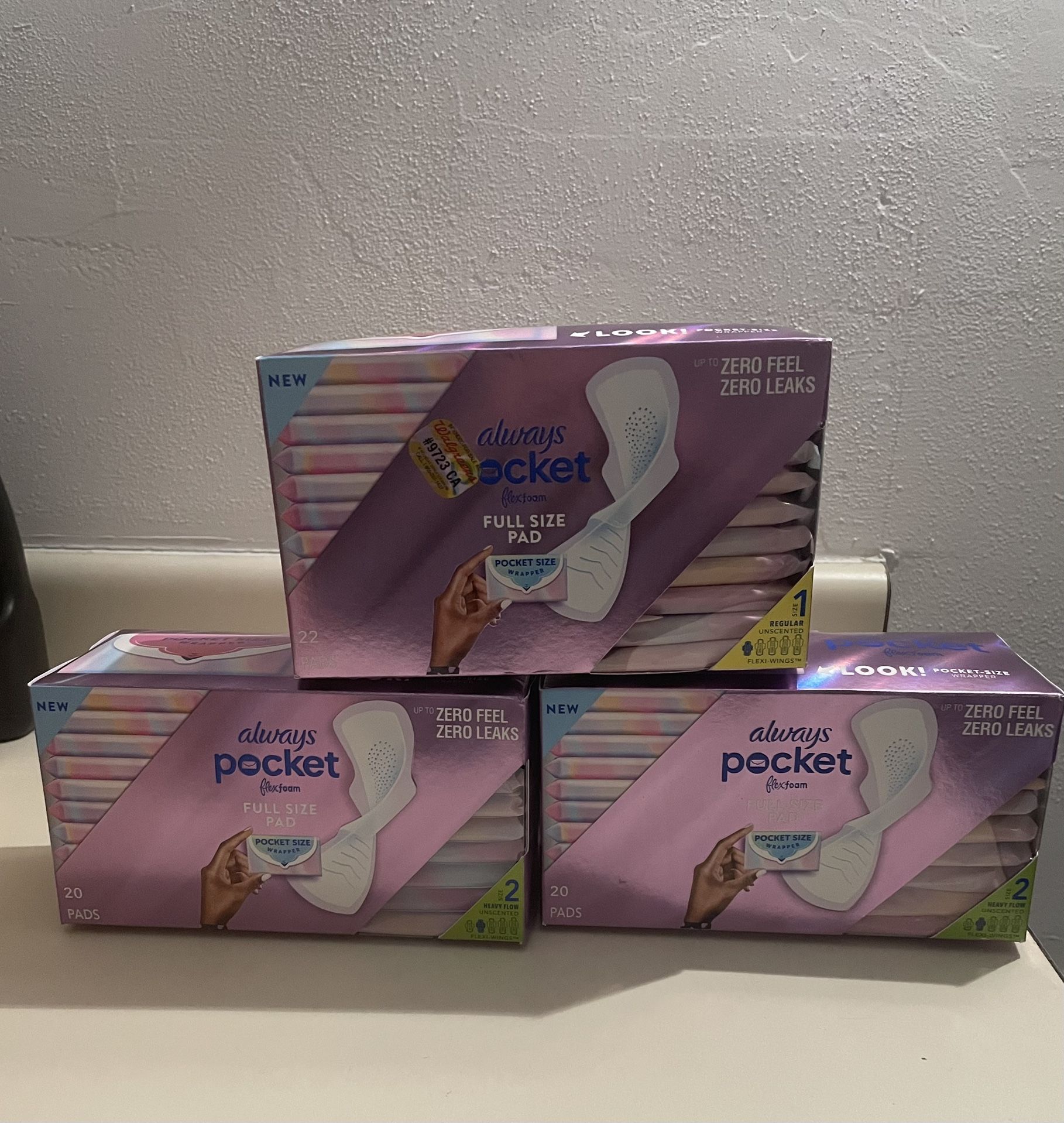 Always Pocket Pads - $6 Each