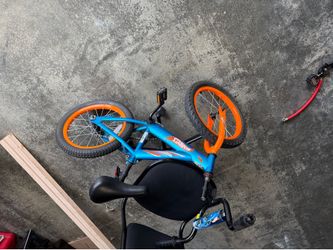 16” kids bike with training wheels and newer tires.