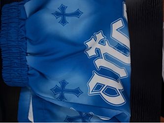Blue Chrome Hearts Shorts