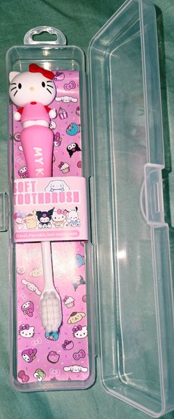 Hello Kitty Soft Toothbrush with Travel Case