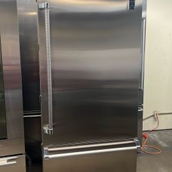 HESTAN 36”WIDE BUILT IN STAINLESS STEEL BOTTOM FREEZER 