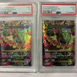 2 X M Rayquaza Ex 105 Roaring Skies PSA POKEMON CARDS