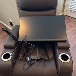 2 27’inch Monitors With Dual Ergo Adjustable Stand 