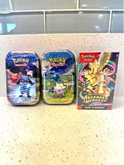 Ascended heroes booster bundle and tins OBO
