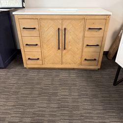 48” Bathroom Vanity In Wood Color 