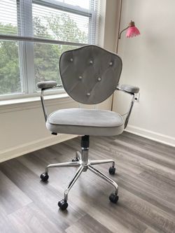 Grey vanity chair