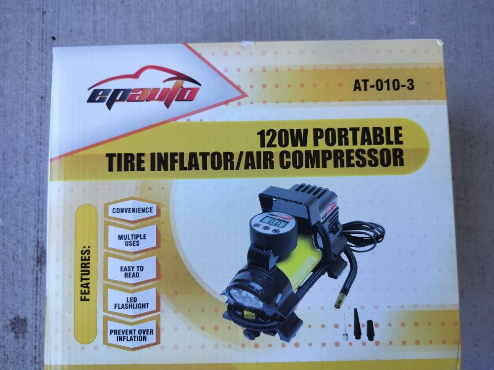 EPAuto 12V DC Portable Air Compressor Pump Digital Tire Inflator