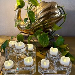 90’s Crystal Castle Candle Holders