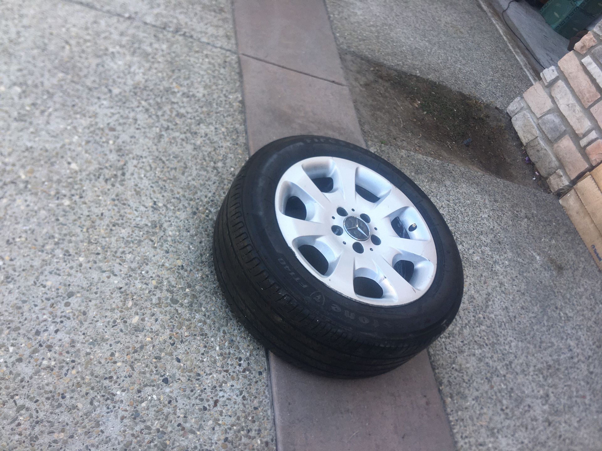 Wheels and tires from a Mercedes Benz c230