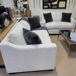 Modern Sloped Arm Sofa & love Seat. Multiple color options