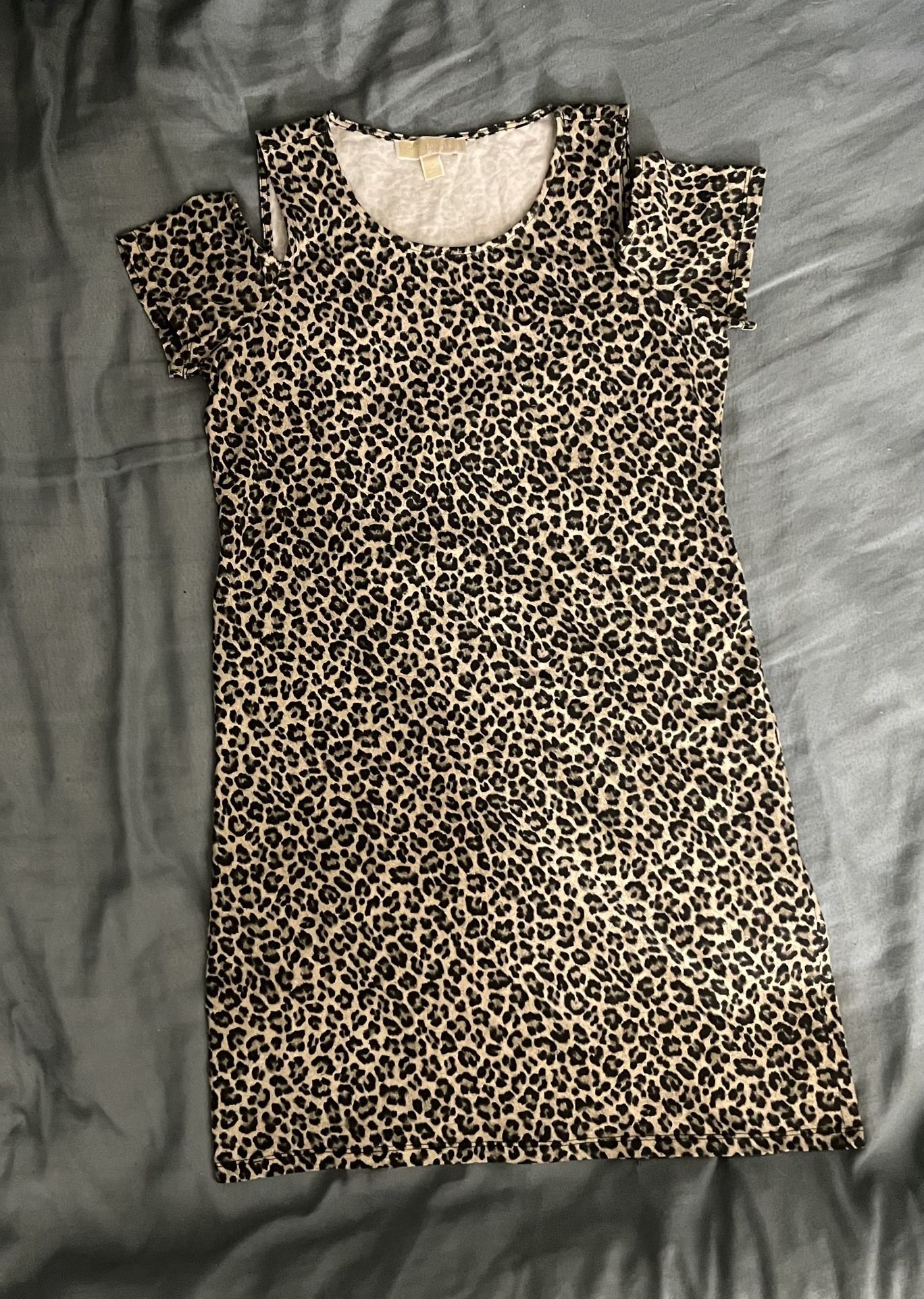 Michael Kors Women’s Animal Leopard Print Brown Dress Size Medium NWOT