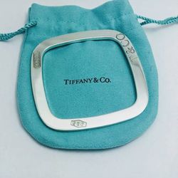 Tiffany Co. Square flat bracelet 1837 Silver 925 . Authentic 