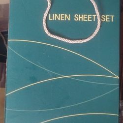 100% Linen Sheets And Pillowcases Set (King Size) (White)