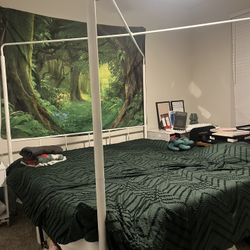 King Size Bed frame and mattress 