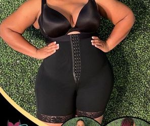 Black High-Waist Compression Shaper Shorts