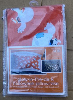 New Glow In The Dark Standard Halloween Pillow Case 
