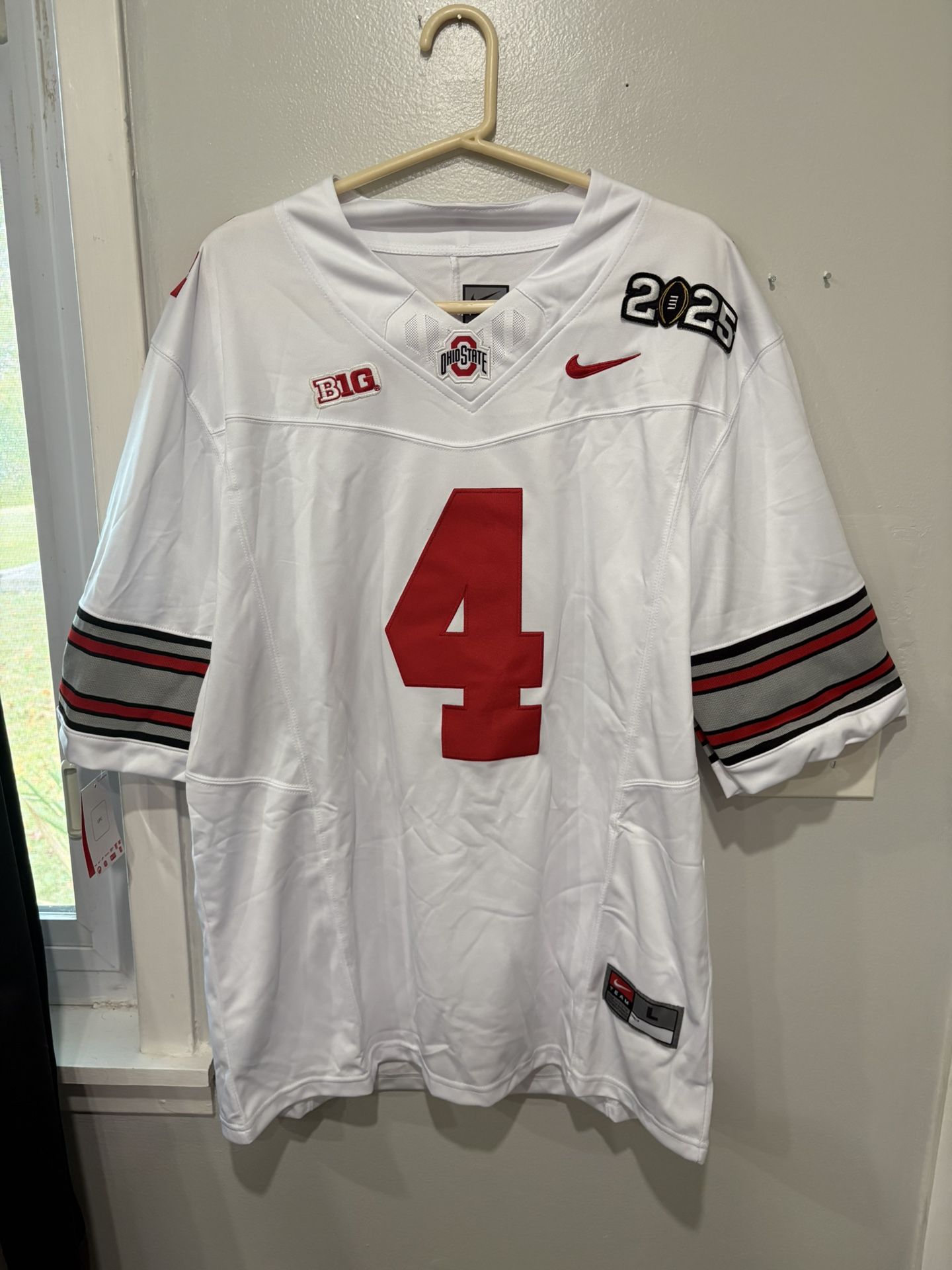 All Stitched OSU Jeremiah Smith White Jersey
