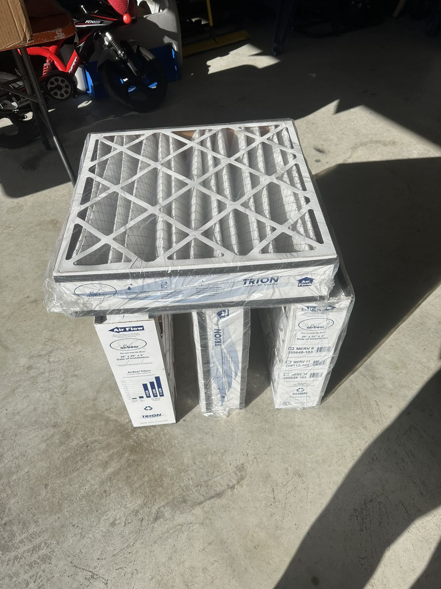 (4)   20x20x5 Merv 8 