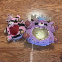 Cute Plush Toys with Heart Design, set of 2
