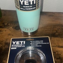 Yeti Rambler 20oz Tumbler with Additional MagSlider Lid