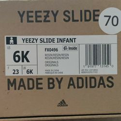 Adidas Yeezy Slides Infant 'Resin' | Tan