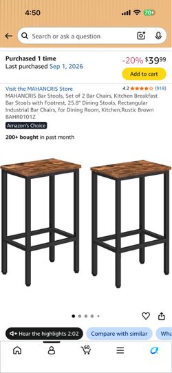 Counter Stools Set of 2