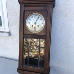 Wall Clock Chiming Antique French A. Van De Plancke