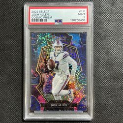 2022 Panini Select - Premier Level Josh Allen #111 Cosmic Prizm PSA 9 MINT
