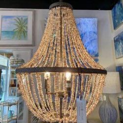 NATURAL SHELL CHANDELIER BY ELK HOME