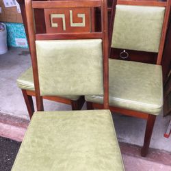 4 Wood-Dinning Chairs
