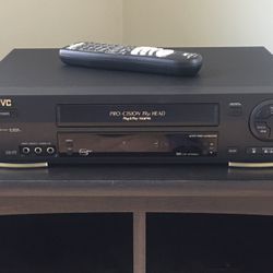 JVC Video Cassette Recorder (VCR) w/ Remote Control Unit