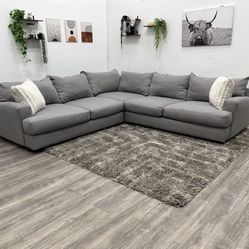 Grey Sectional Couch - Free Delivery 